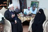 تصاویر : حضور روحانی در منزل سپهبد شهید قاسم سلیمانی