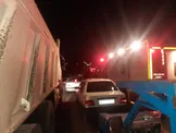 ویدیو / تصادف زنجیره‌ای دست‌کم ۱۵ خودرو در بزرگراه امام علی تهران به دلیل نشت گازوییل