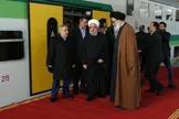 تصاویر :  افتتاح قطار برقی شهر جدید هشتگرد با حضور روحانی