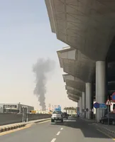 عکس منتسب به آتش‌سوزی در فرودگاه ریاض